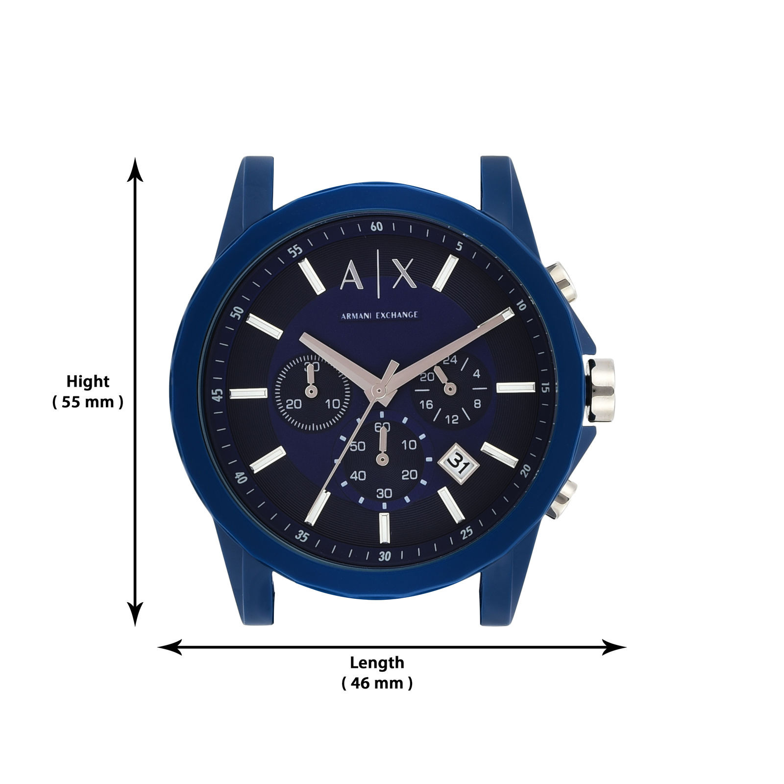 Armani Exchange Men Outerbanks Round Blue Watches