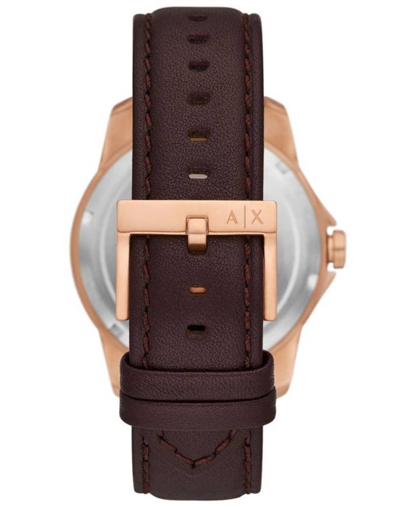 Armani exchange Men Banks Round Brown Watches