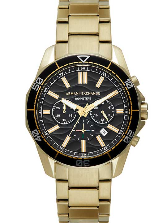 Armani exchange Men Spencer Round Black Watches