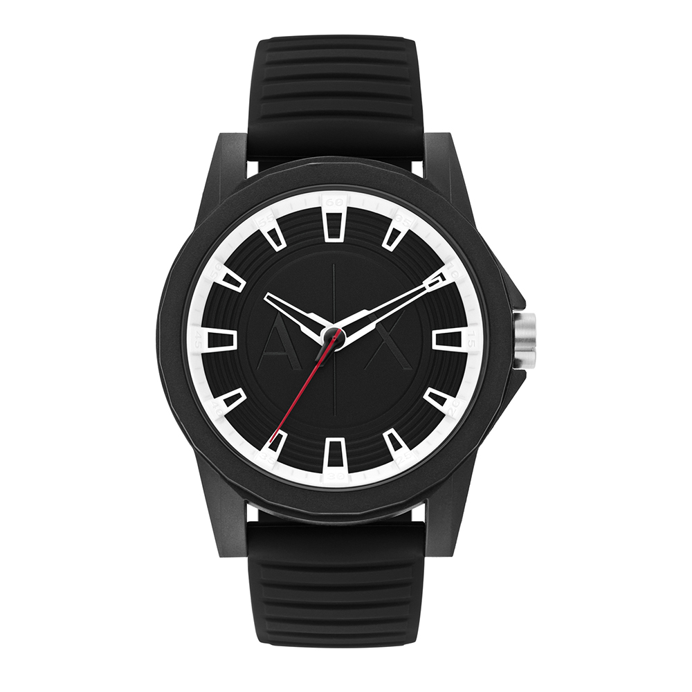 Armani exchange black stainless steel watch best sale