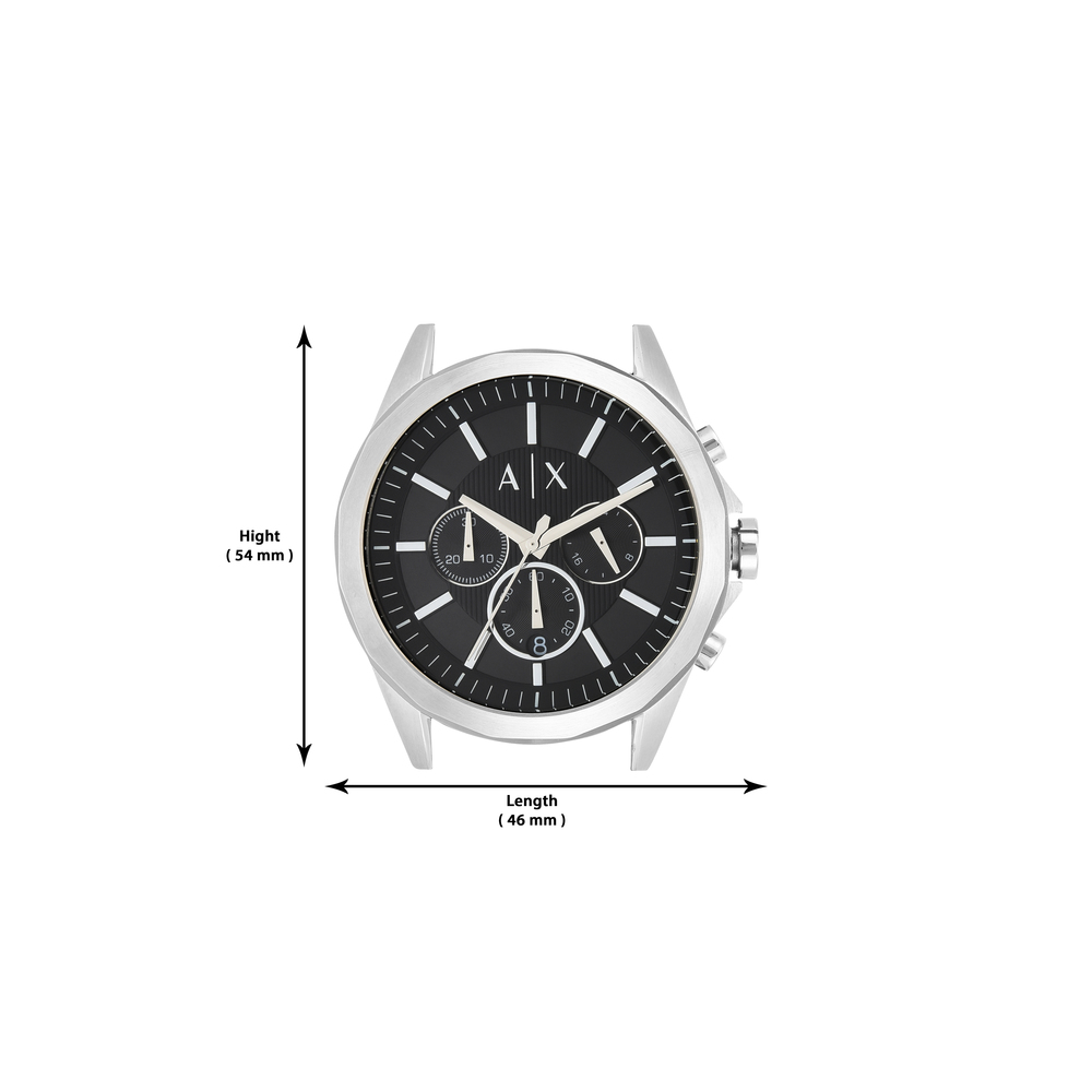 Buy Online Armani Exchange Men Round Black Watches ax2600 at Best Price Helios Store