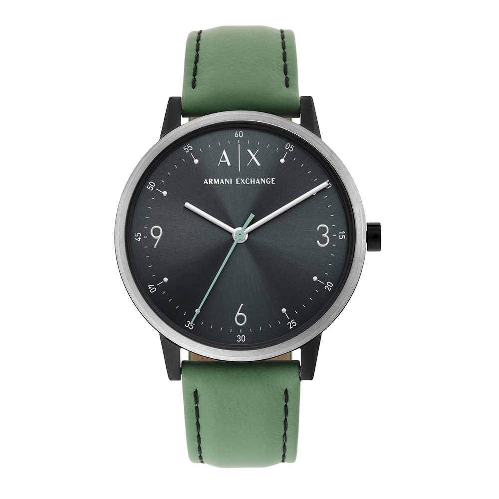 Armani exchange watch leather strap best sale