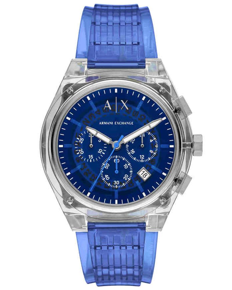 Armani Exchange Men SYNC Blue Chronograph Watch SKU-ID AX4166