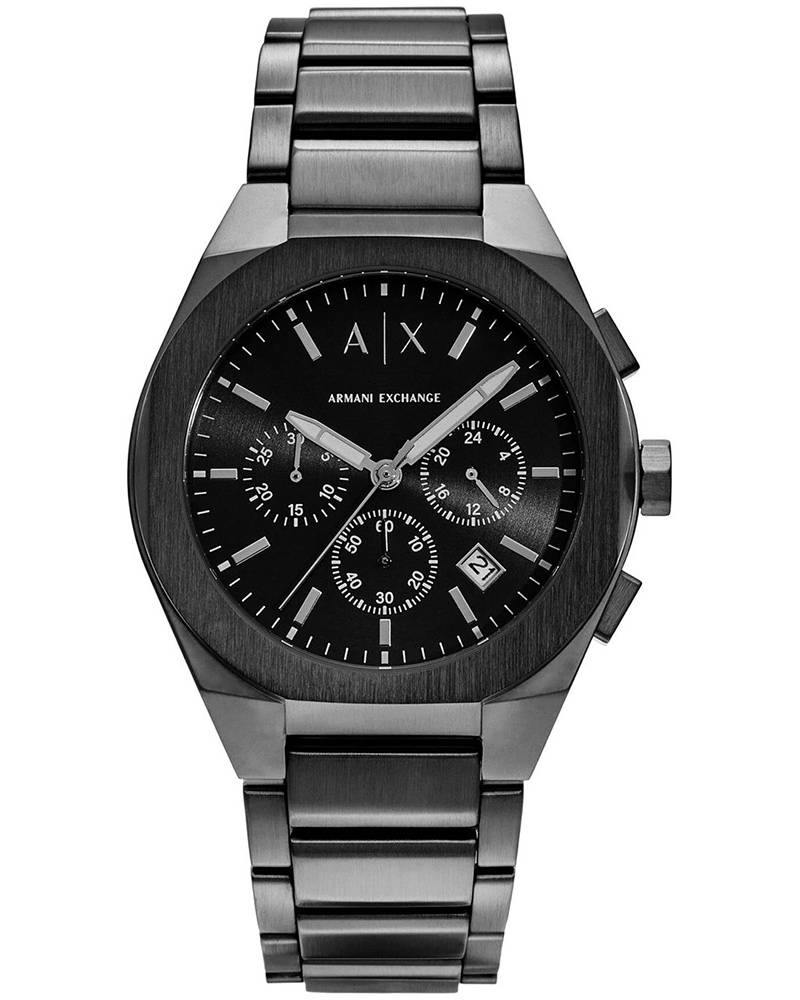 Armani Exchange Men RAFAEL Black Chronograph Watch SKU-ID AX4183