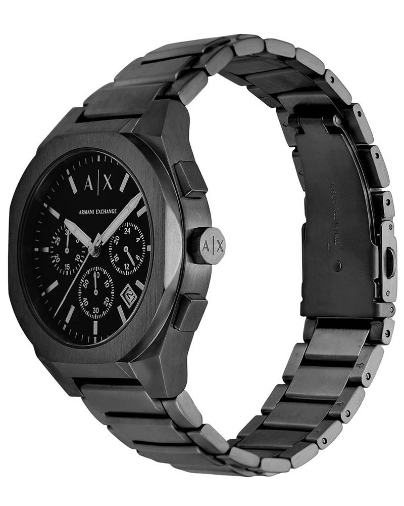 Armani Exchange Men RAFAEL Black Chronograph Watch SKU-ID AX4183