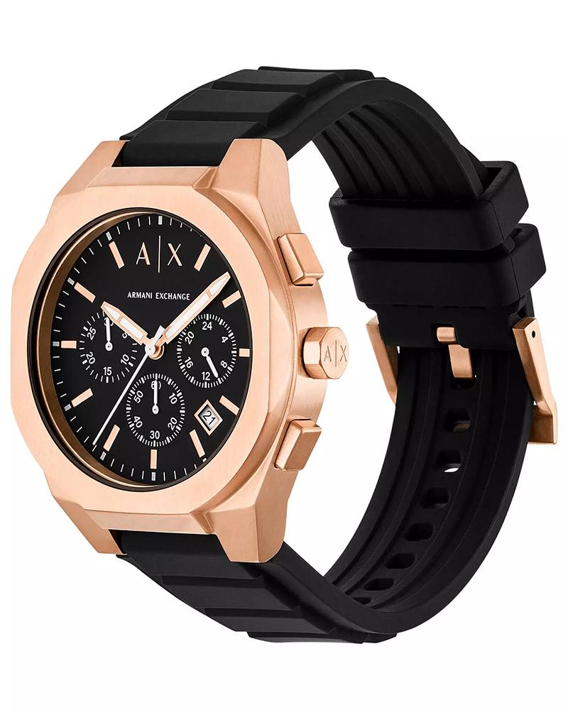 Brown Armani Silicone Watch Armani Exchange Men RAFAEL Black - Main Image