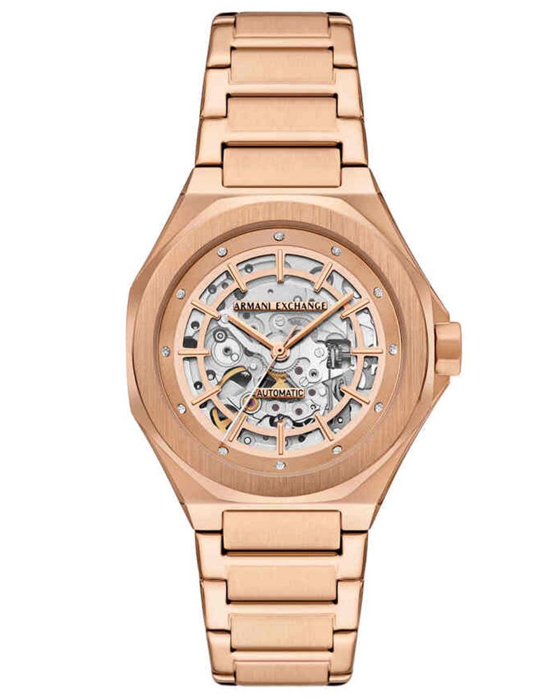 Armani exchange Women Andrea Octagon Rose gold Watches