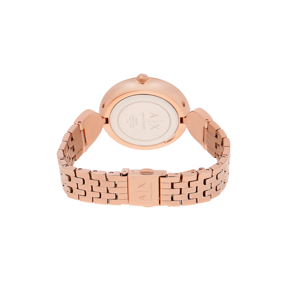 Armani Exchange Women Brooke Round Rose Gold Watches