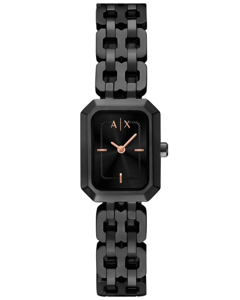Rectangle Armani Watch Mens Black Armani Exchange Women
