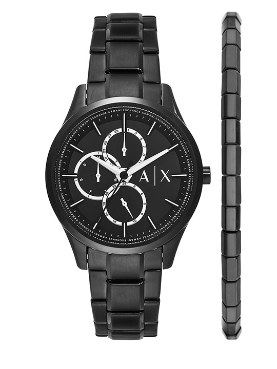 Armani Exchange Men DANTE Black Analog Watch SKU-ID AX7154SET