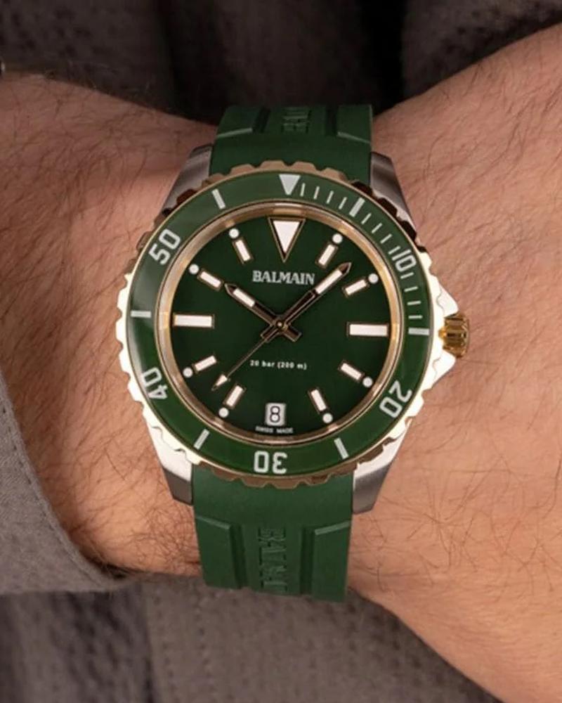 Balmain Men OPHRYS Green Analog Watch SKU-ID B43429275 | Helios