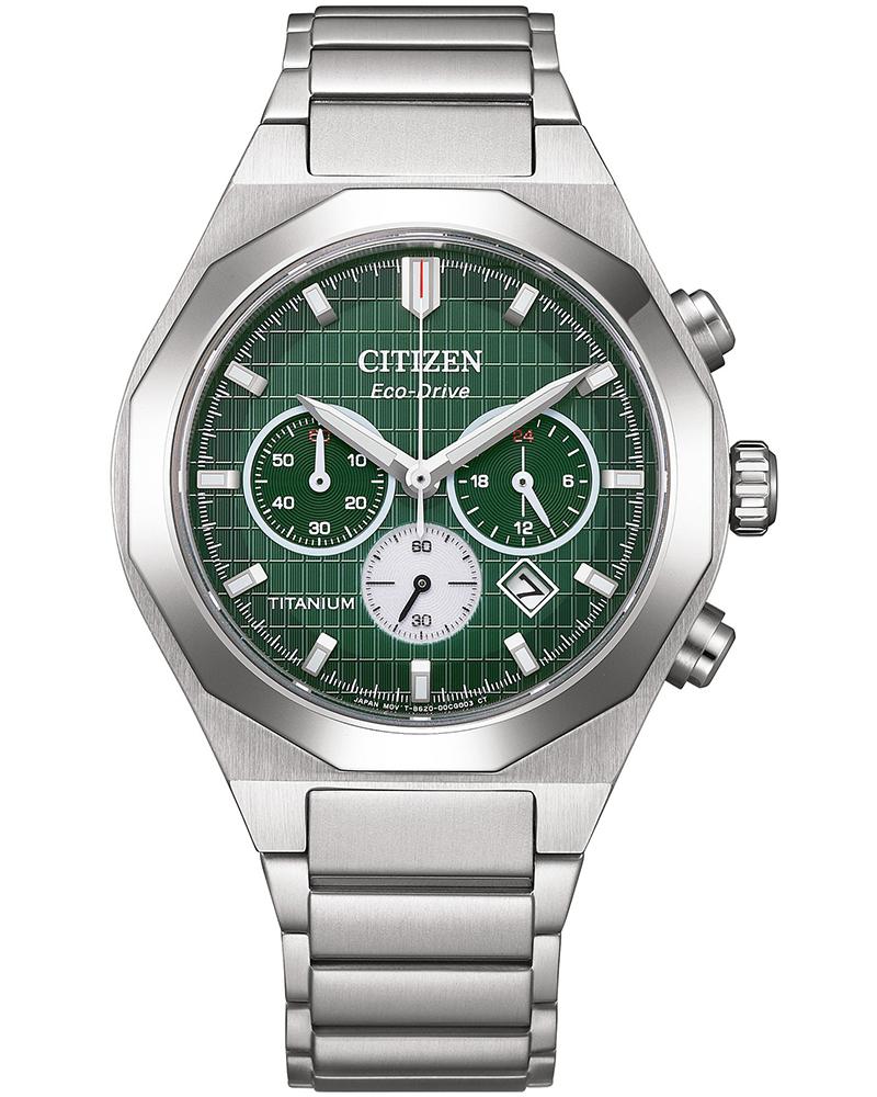 Citizen Men Zenshin-Eco Drive Green Analog Watch SKU-ID
