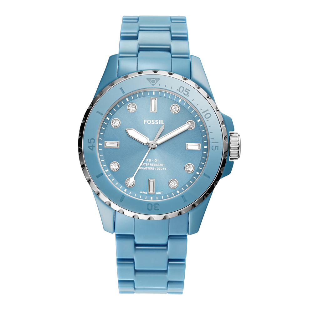 Fossil Women FB 01 Round Blue Watches