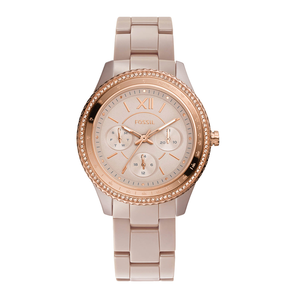 Buy Online Fossil Women Round Rose Gold Watches ce1112 at Best Price Helios Store