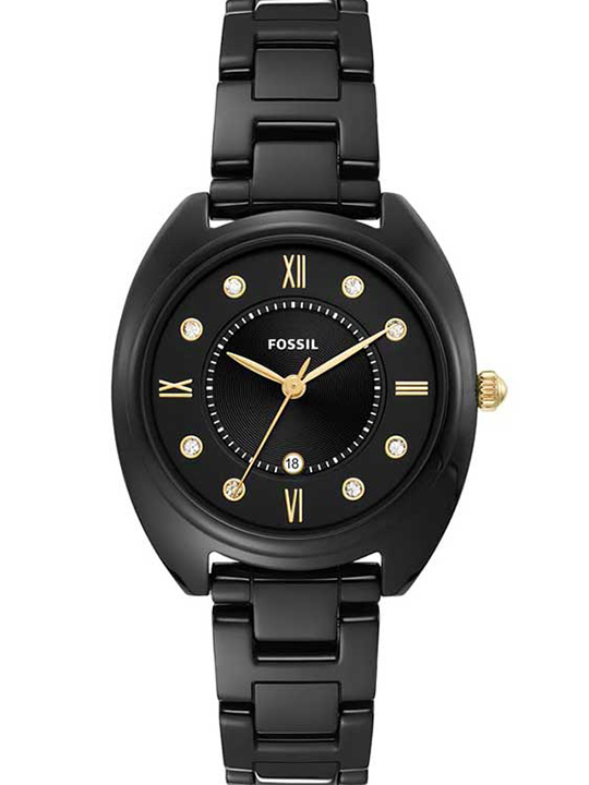 Wrist Watches Carlie Multifunction Black Ceramic Watch Fossil