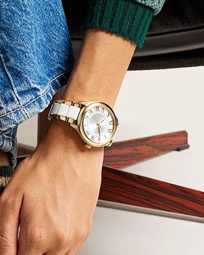 Fossil Women GILMORE White Analog Watch SKU-ID CE1131 Helios The