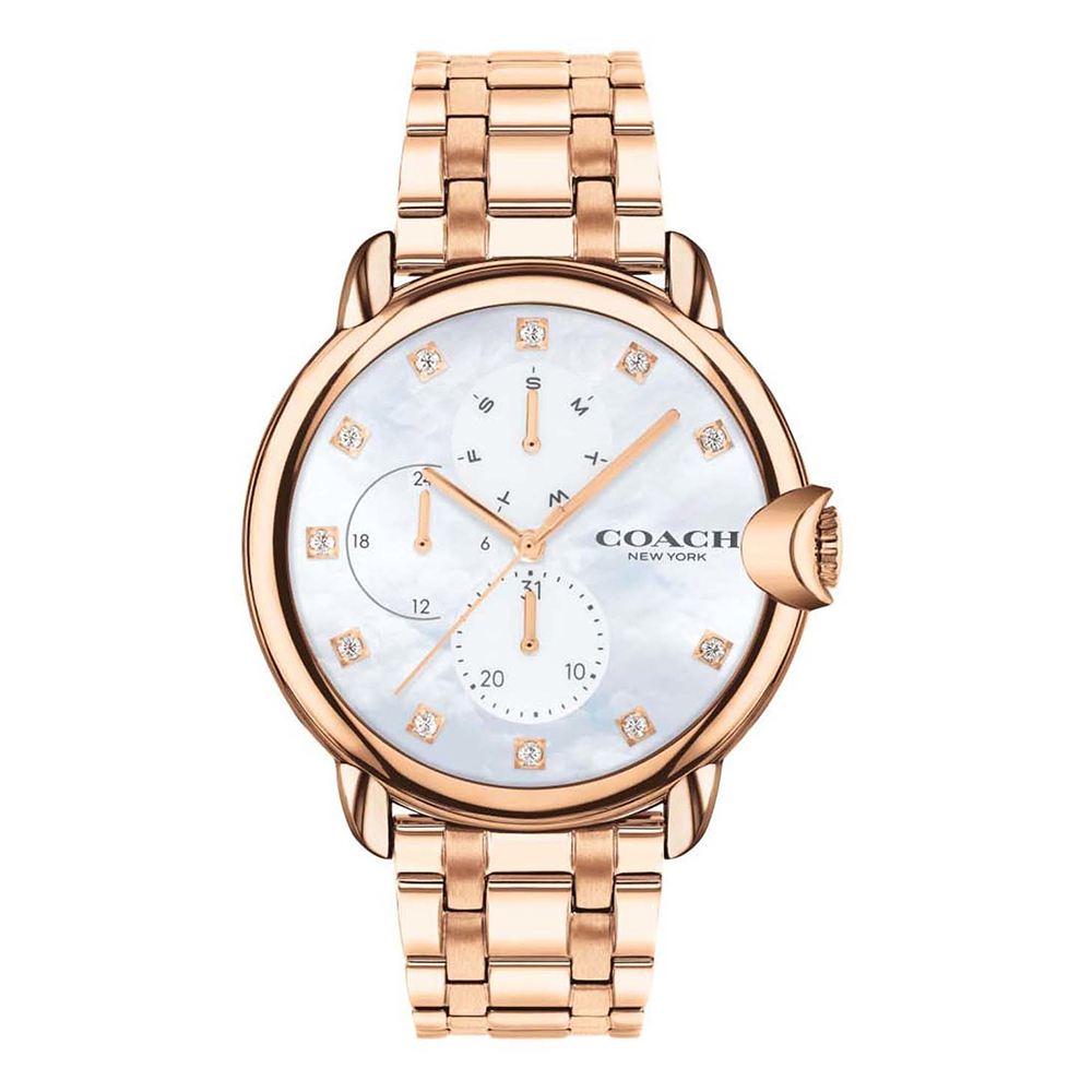 Rose Gold Coach Female Watches Coach Kitt Women Quartz Rose Gold