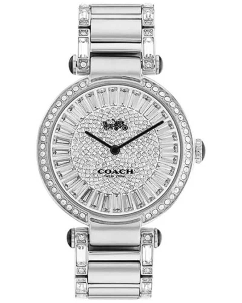 Coach Women Cary Round Silver Watches