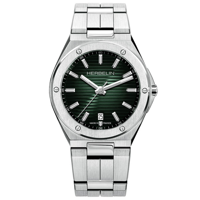 Herbelin Cap Camarat Round Dial Men Watch 12245B16 Helios Watch Store.