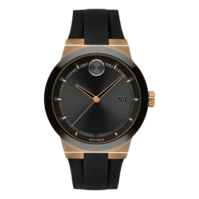 Buy Movado BOLD Round Quartz Black Dial Men Watch 3600622 Helios Watch Store