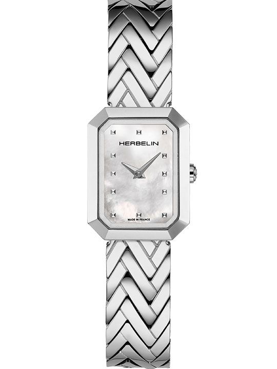 Herbelin Women Octogone Rectangular Mother of pearl Watches