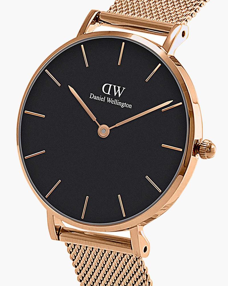Daniel Wellington Unisex Petite Round Black Watches