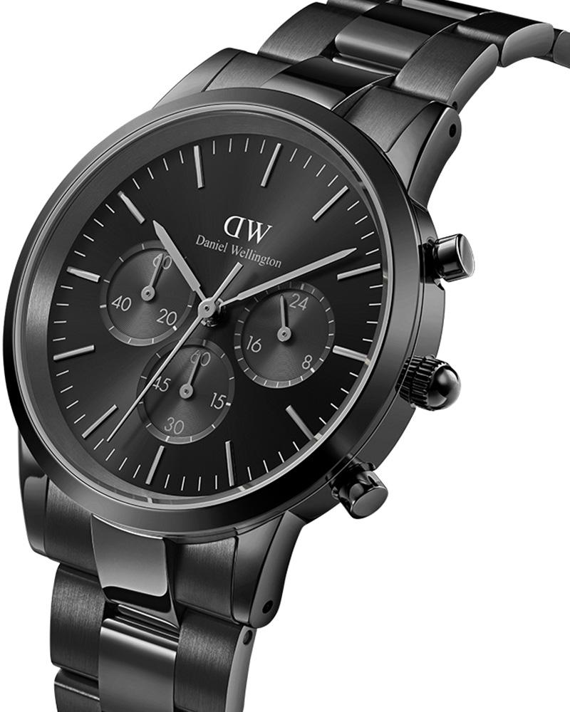 Daniel wellington Men Iconic Round Black Watches