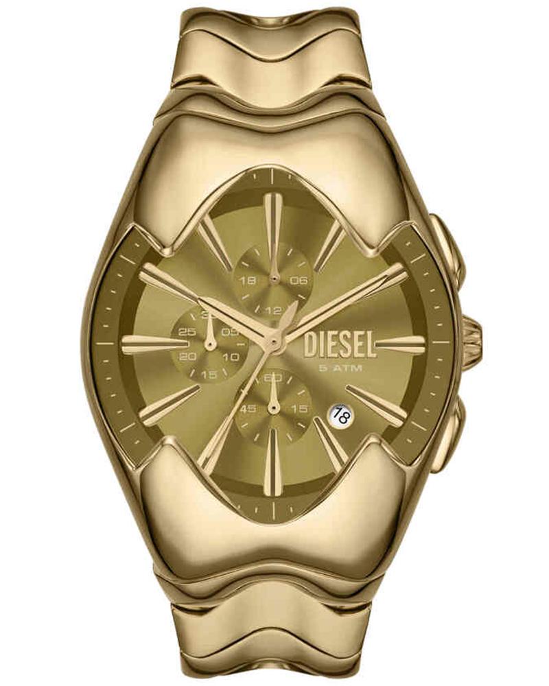 2025☆DIESEL ディーゼル　マーキュリアル ゴールドDZ4681 Men's Diesel Mercurial Chronograph Gold-Tone Stainless Steel