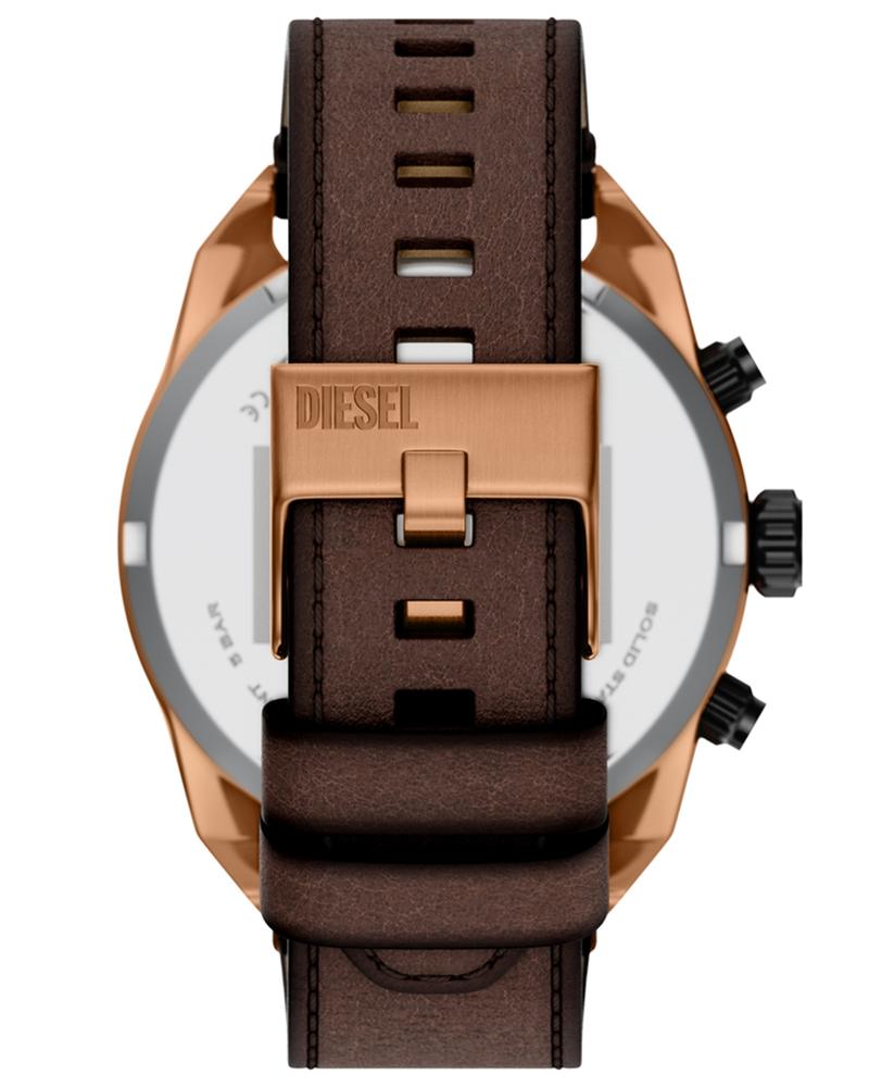 Diesel Men SPIKED Brown Chronograph Watch SKU-ID DZ4698 | Helios