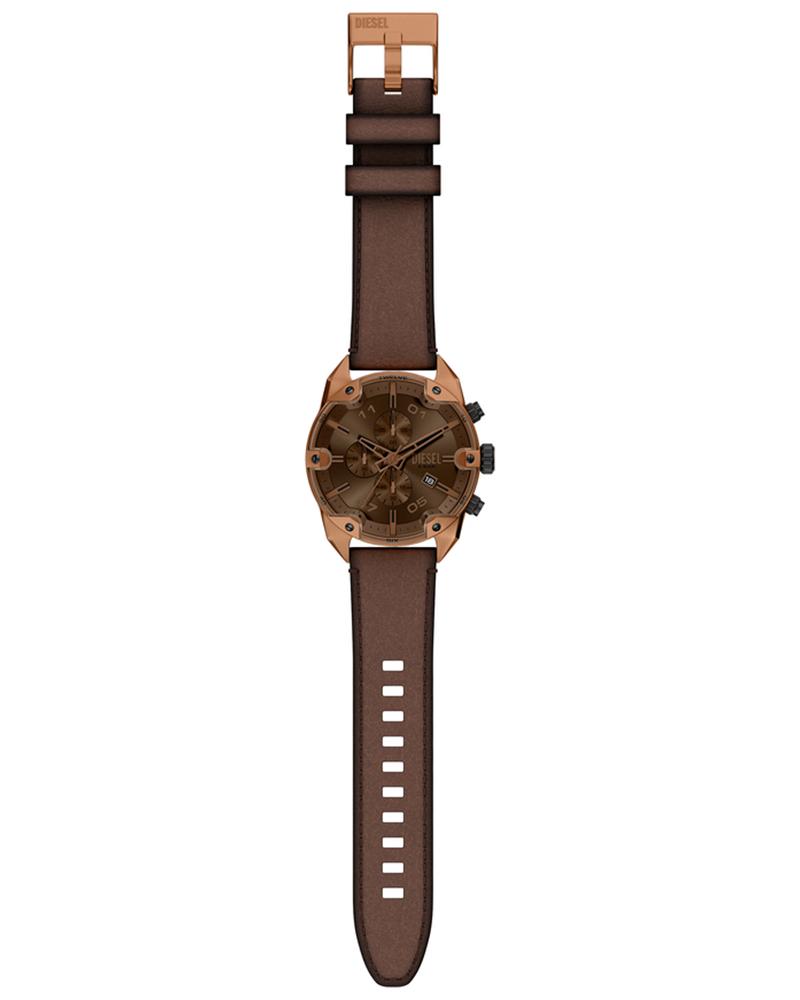 Diesel Men SPIKED Brown Chronograph Watch SKU-ID DZ4698 | Helios