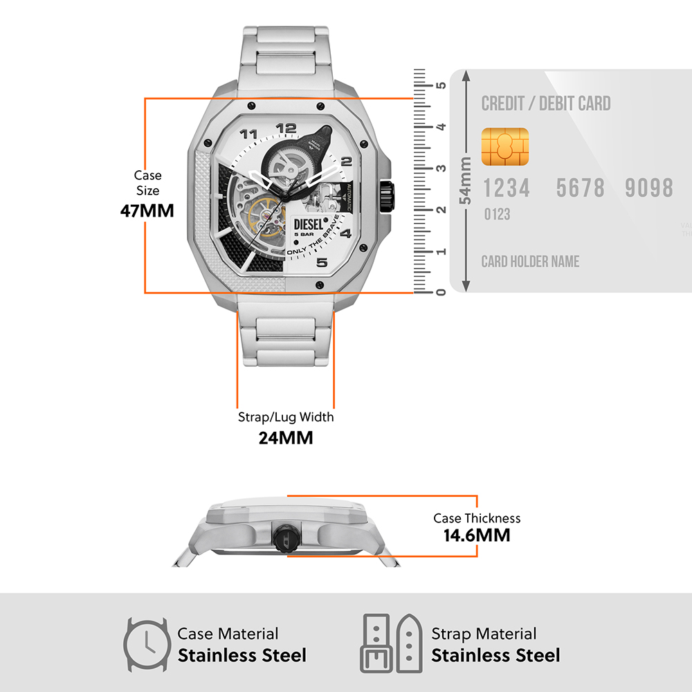 Buy Diesel Polygon Dial Men Watch - DZ7470 Helios Watch Store 