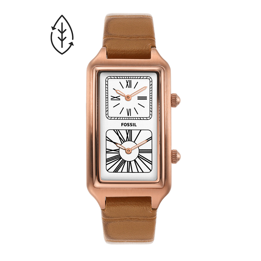 Fossil Women Raquel Rectangular White Watches