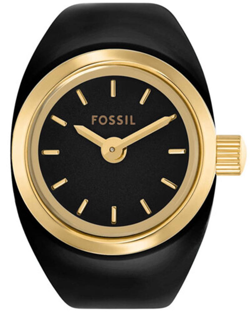 Leather Strap Fossil Black Watches For Ladies Fossil Women Ring