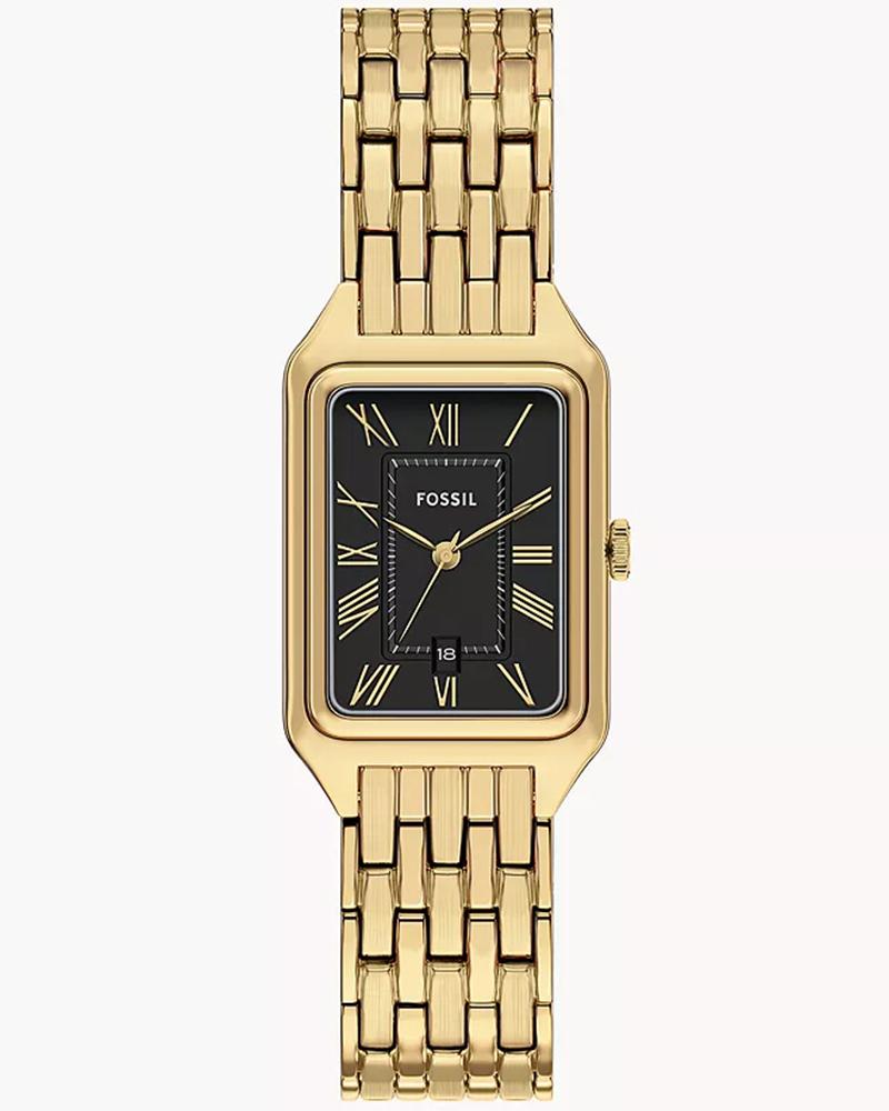 Fossil Women Raquel Rectangle Black Watches - Main Image