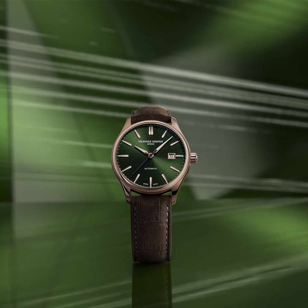 Frederique Constant Men INDEX AUTOMATIC Green Analog Watch SKU-ID