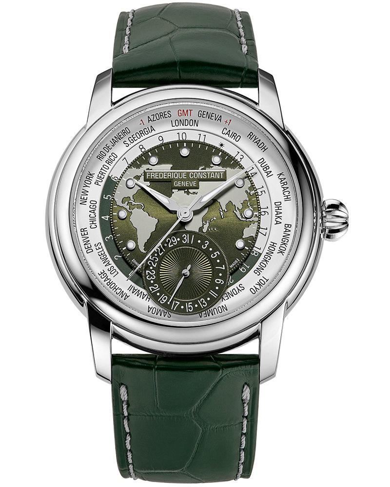 Frederique Constant Men CLASSIC WORLDTIMER MANUFACTURE Green