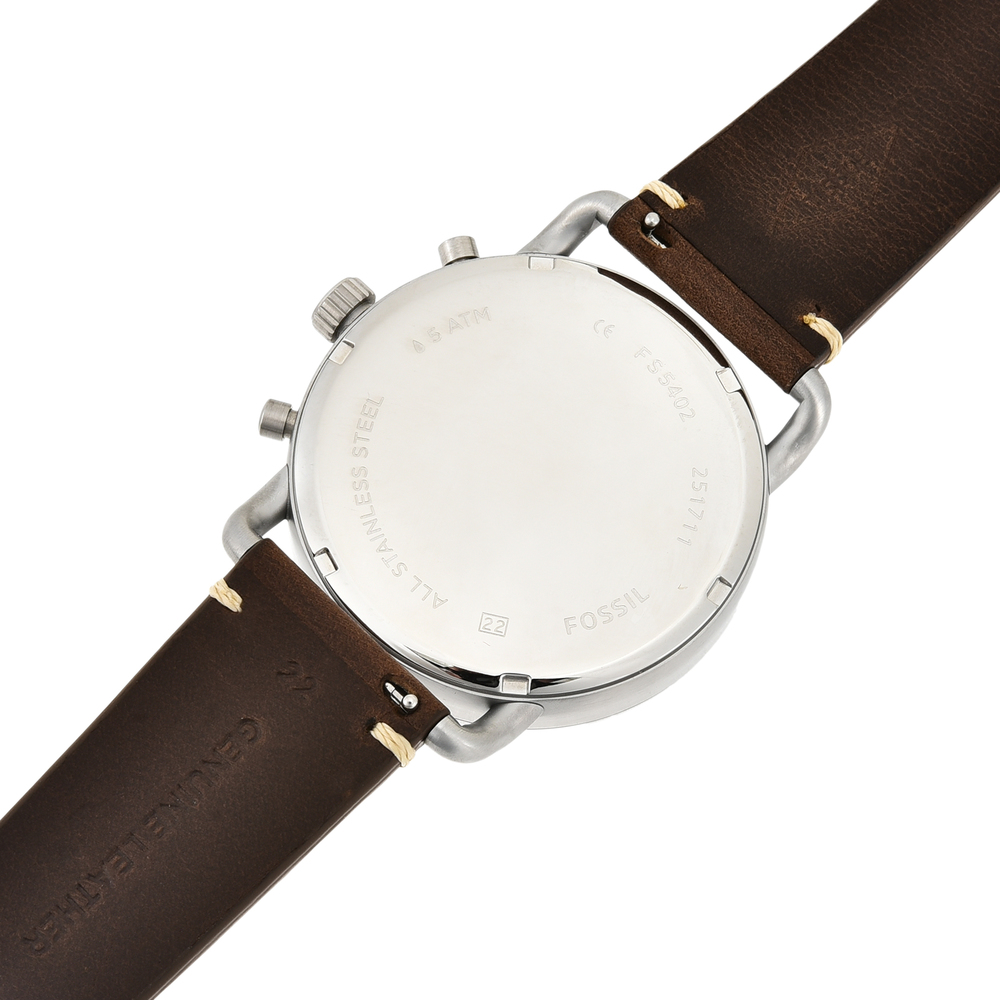 Fossil FS5402 The Commuter buy Chronograph Brown Leather Watch