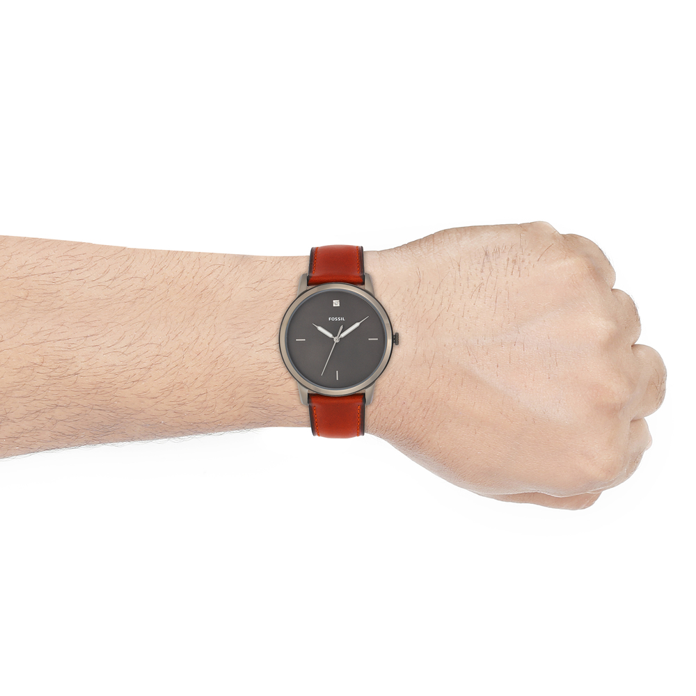 Fossil Men The Minimalist Round Grey Watches