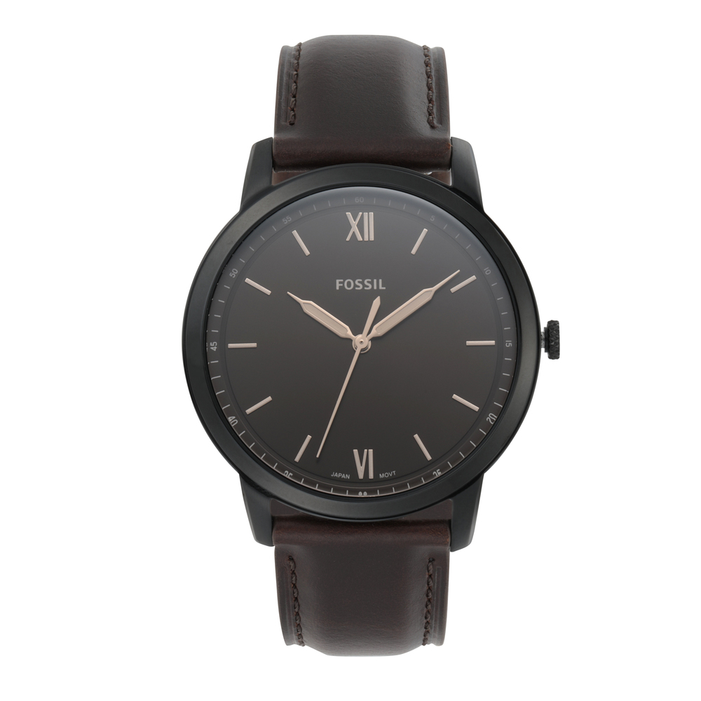 Fossil Men The Minimalist Round Brown Watches