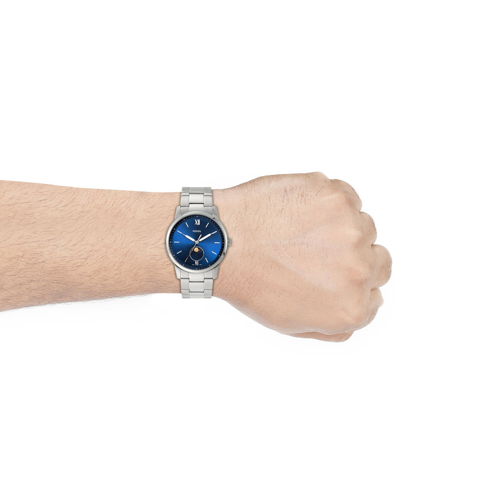 Fossil Men Minimalist Round Blue Watches