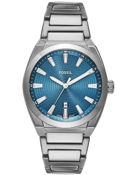 Fossil Men EVERETT Blue Analog Watch SKU-ID FS6054 Helios The