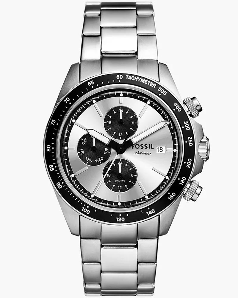 Fossil Men AUTOCROSS Silver Analog Watch SKU-ID FS6124 Helios