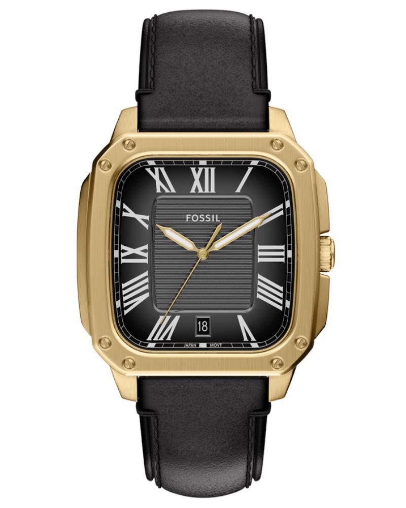 Fossil Men Crosby Rectangle Black Watches