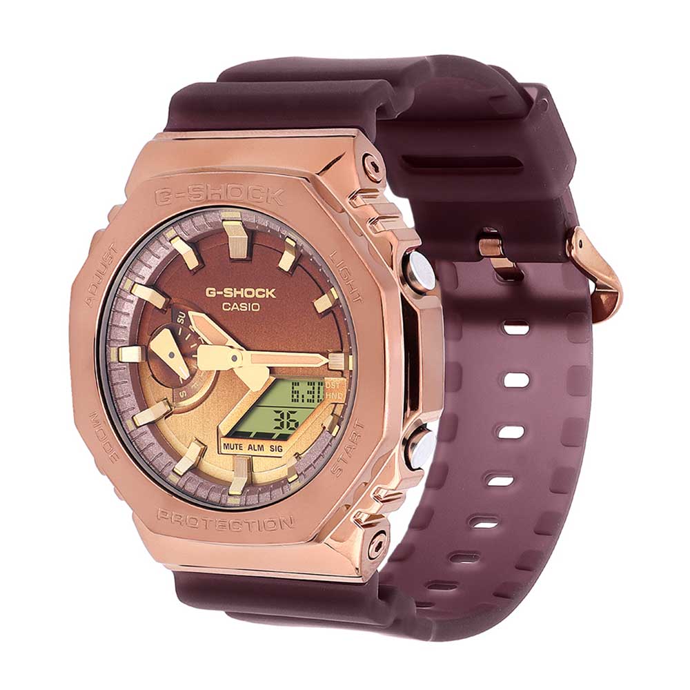 G Shock Gm 2100 Rose Gold G-Shock GM-2100 Octagonal Dial Men Watch