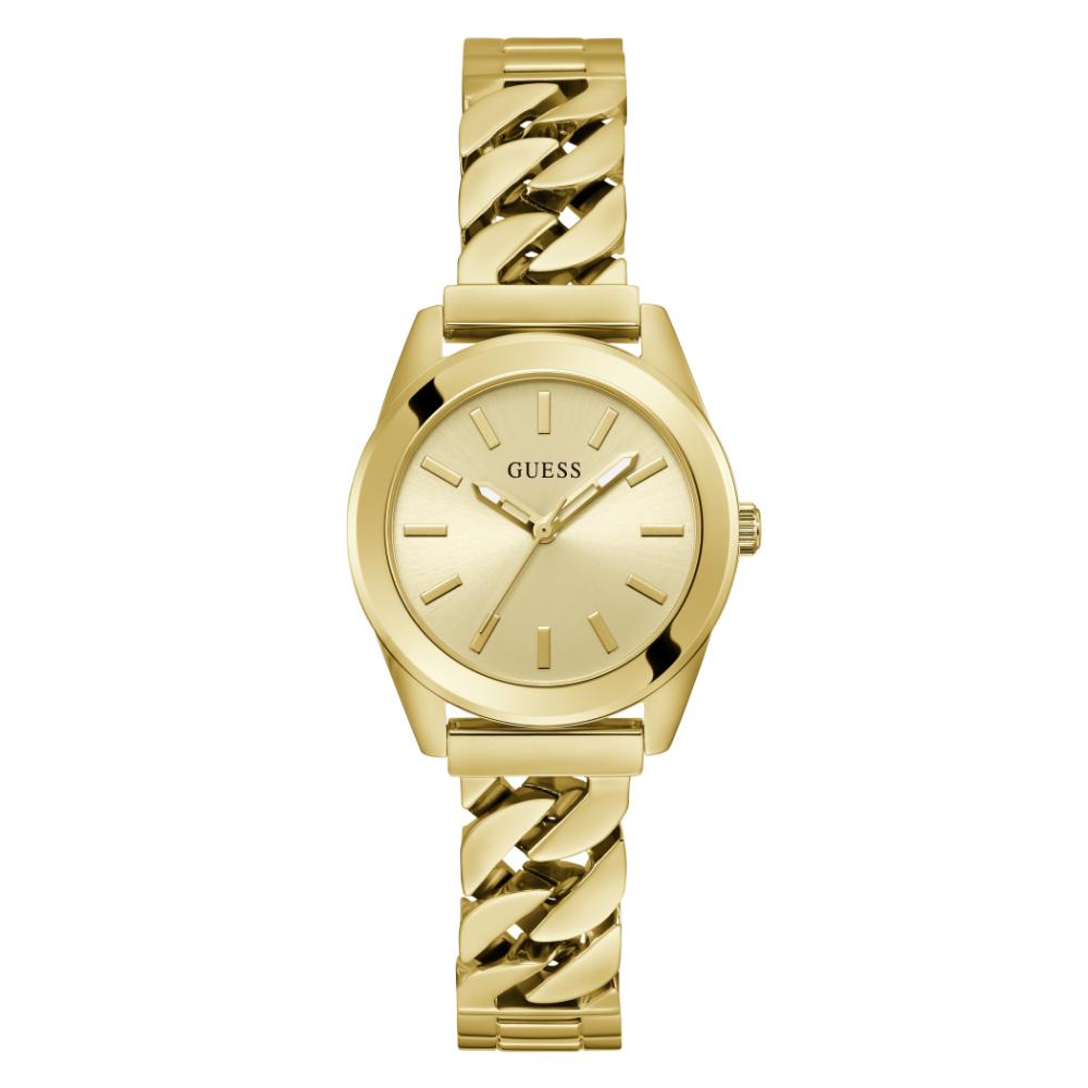 Guess Women Serena Round Gold Watches