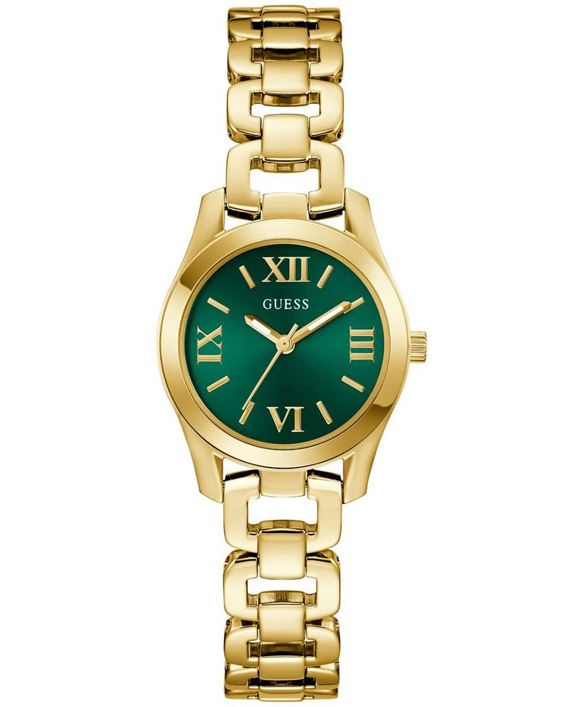 Guess Women Veda Round Green Watches
