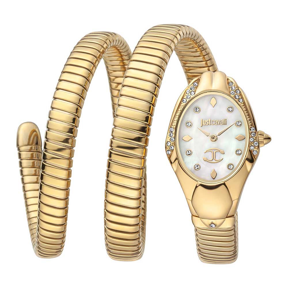Just Cavalli Women SNAKE Mother of Pearl Analog Watch SKU-ID