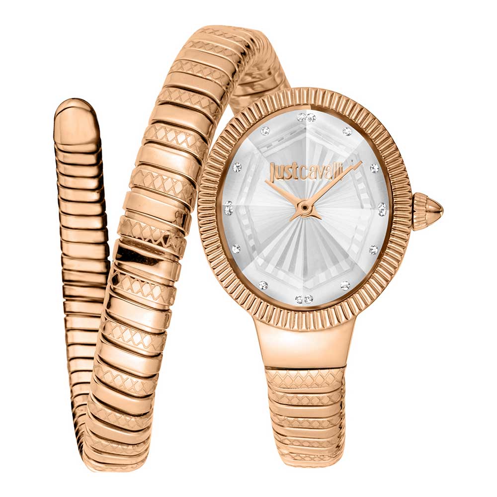 Just Cavalli Snake Round Women Watch JC1L268M0045 Helios Watch Store