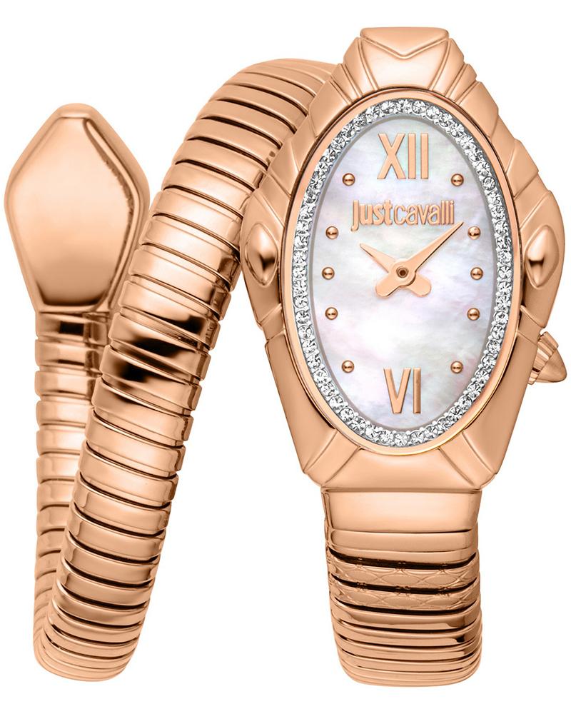 Just cavalli Women Lirica Oval White mop Watches