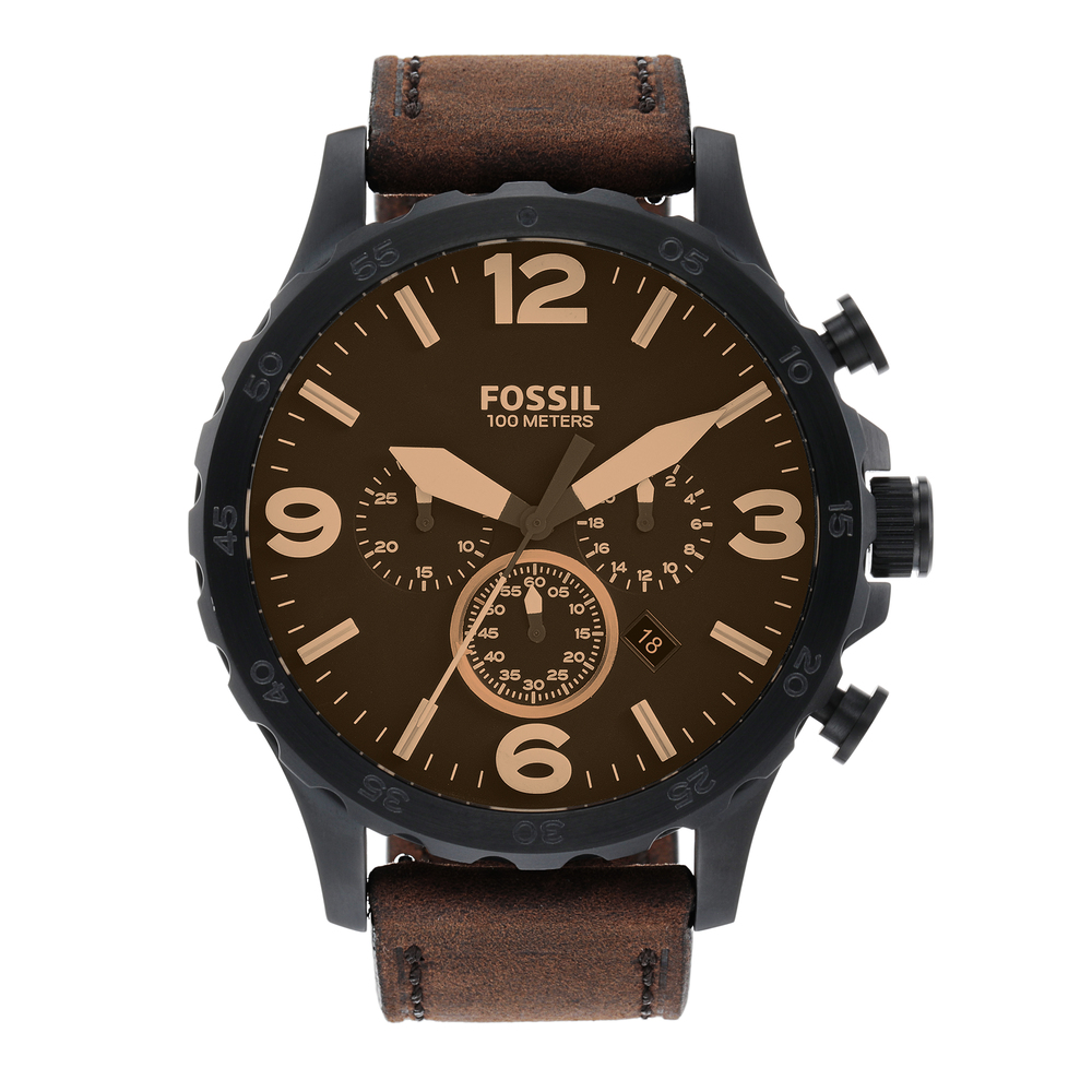 Buy Online Fossil Men Round Black Watches jr1487 at Best Price Helios Store